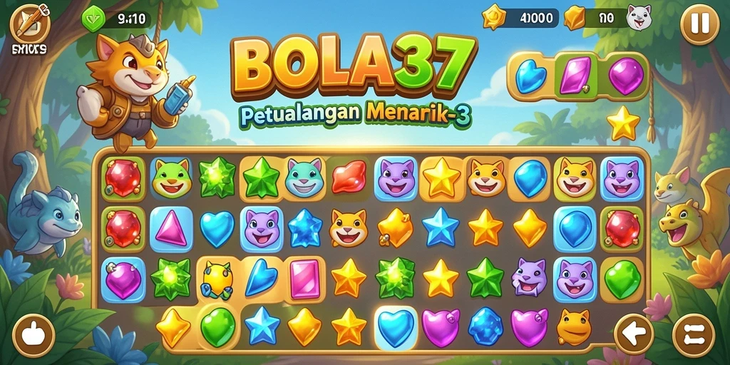 Tangkapan layar BOLA37 menangkap momen seru gameplay Match-3.
