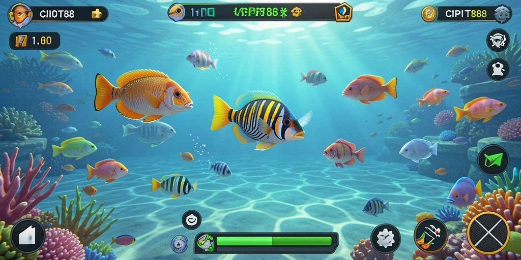 Screenshot utama CIPIT88 menampilkan serunya gameplay Tembak Ikan.