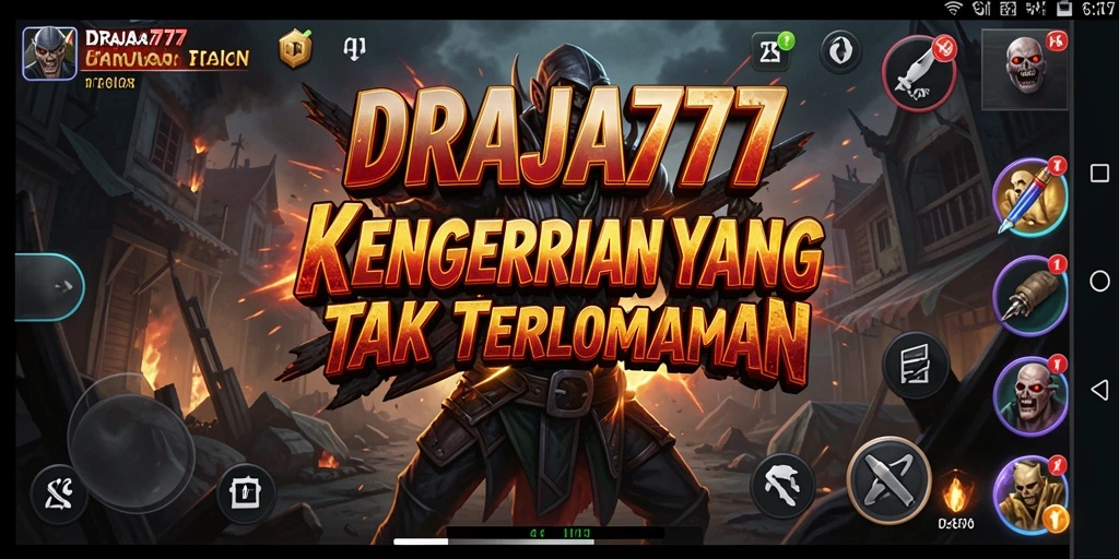 Screenshot gameplay DRAJA777 dengan suasana menyeramkan.