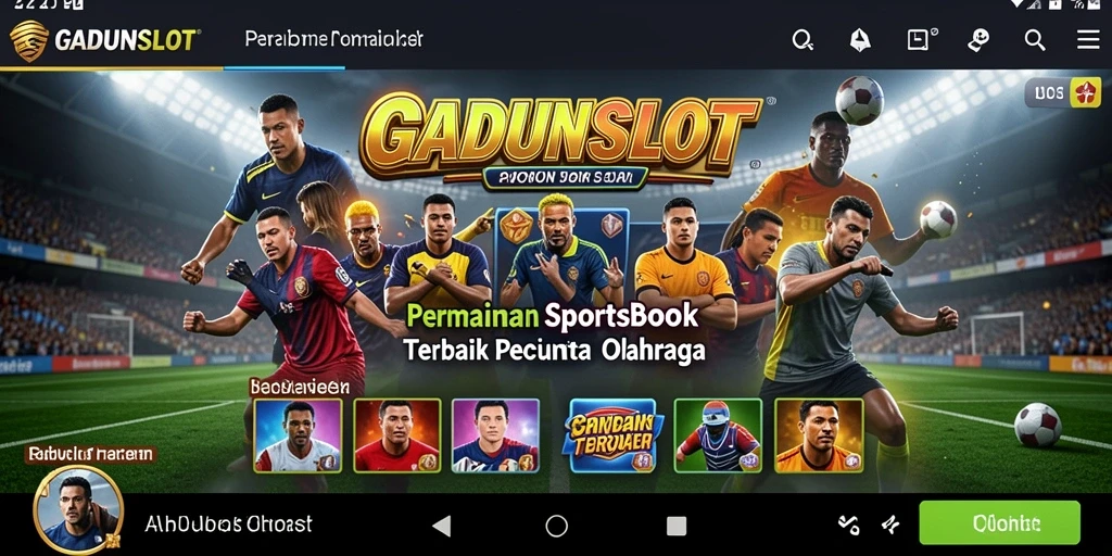 Tampilan utama GADUNSLOT menampilkan berbagai peluang taruhan olahraga.