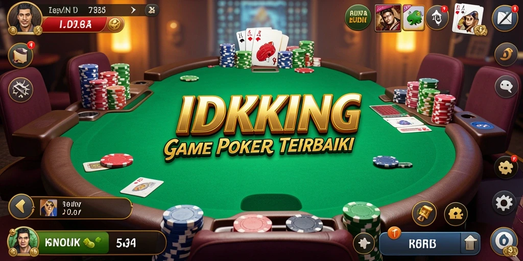 Tampilan gameplay poker yang menegangkan dan seru di IDRKING.