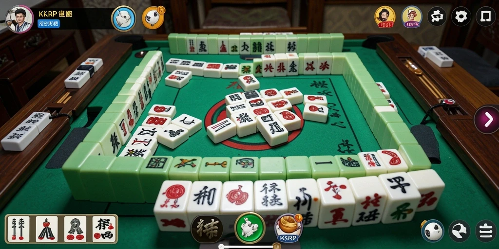 Tampilan seru gameplay Mahjong di KKRP dengan grafis menarik.