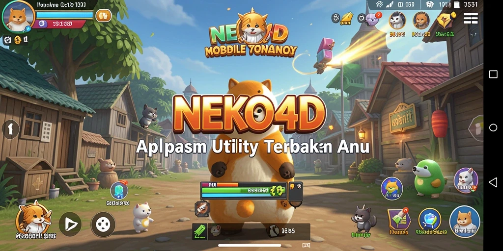 Tampilan utama NEKO4D dengan berbagai fitur utilitas yang menarik.