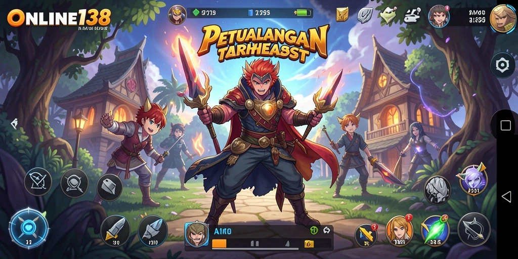 Tampilan gameplay yang seru dan penuh aksi dalam ONLINE138.