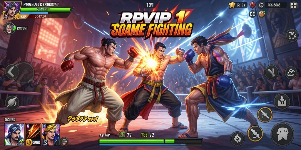 Tampilan gameplay RPVIP1 yang seru saat bertarung.